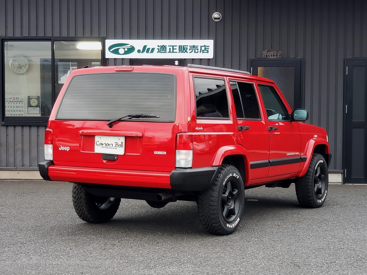 「スポーツ 社外ブラックAW＆M/Tタイヤ ポータブルナビ＆地デジTV XJ型Jeep最終モデル」詳細イメージ画像です